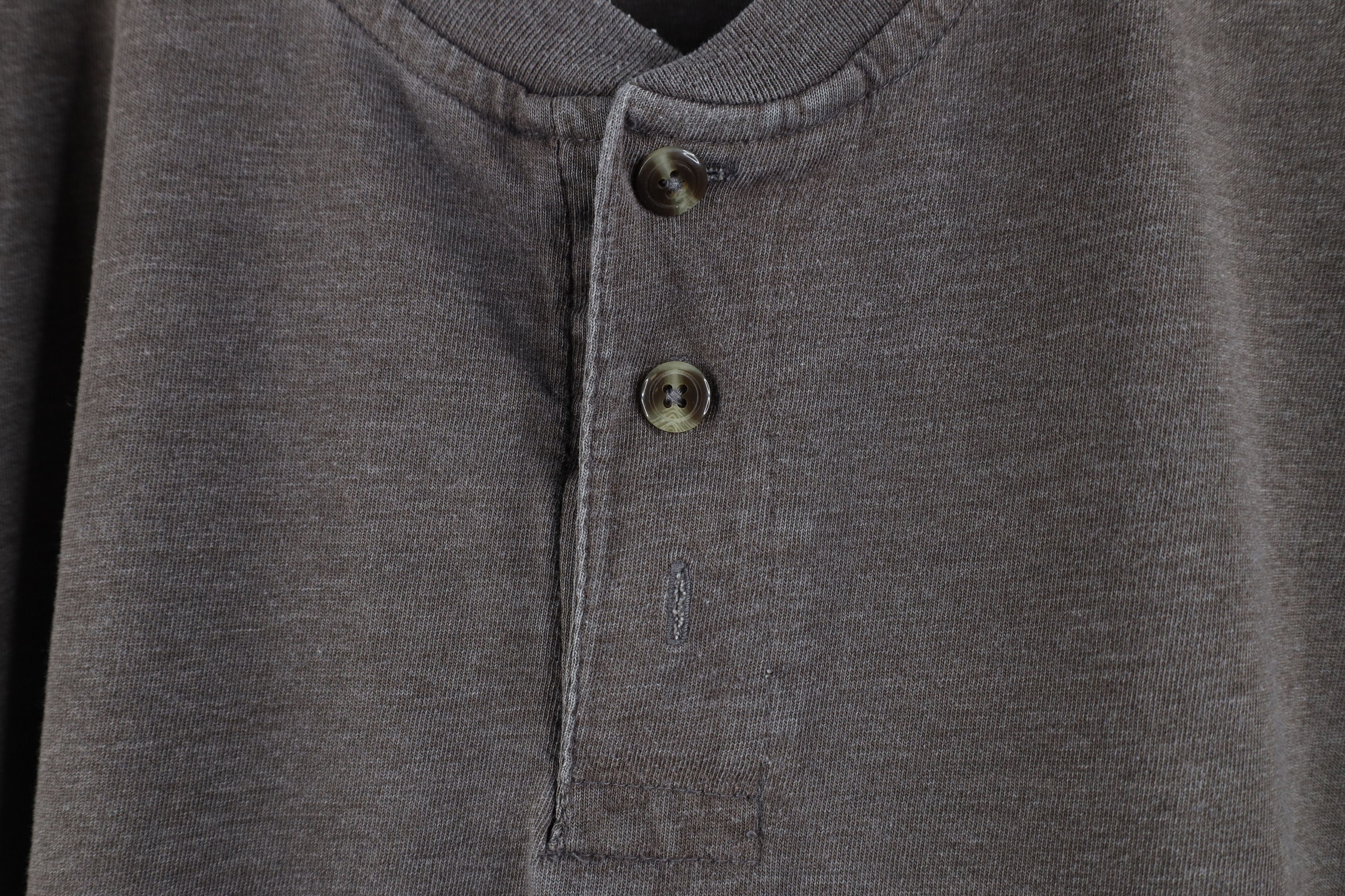 Vintage Vintage 90s Streetwear Long Sleeve Henley T-Shirt Dark Gray Size US XL / EU 56 / 4 - 4 Thumbnail