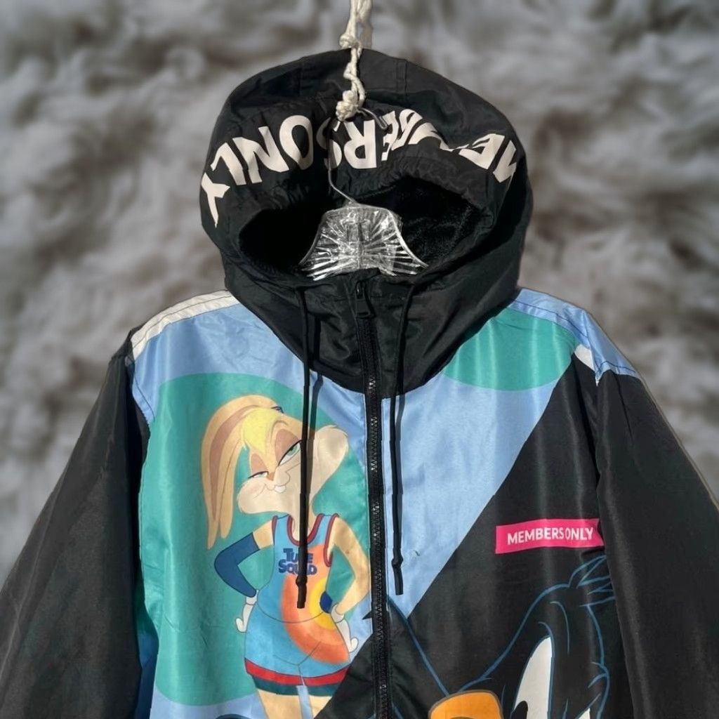 Members Only Members Only Space Jam A New Legacy Windbreaker Jacket Mens M Multicolor Zip Full Zip Hooded Pockets 80s Basketball Casual Sportswear Size US M / EU 48-50 / 2 - 1 Thumbnail