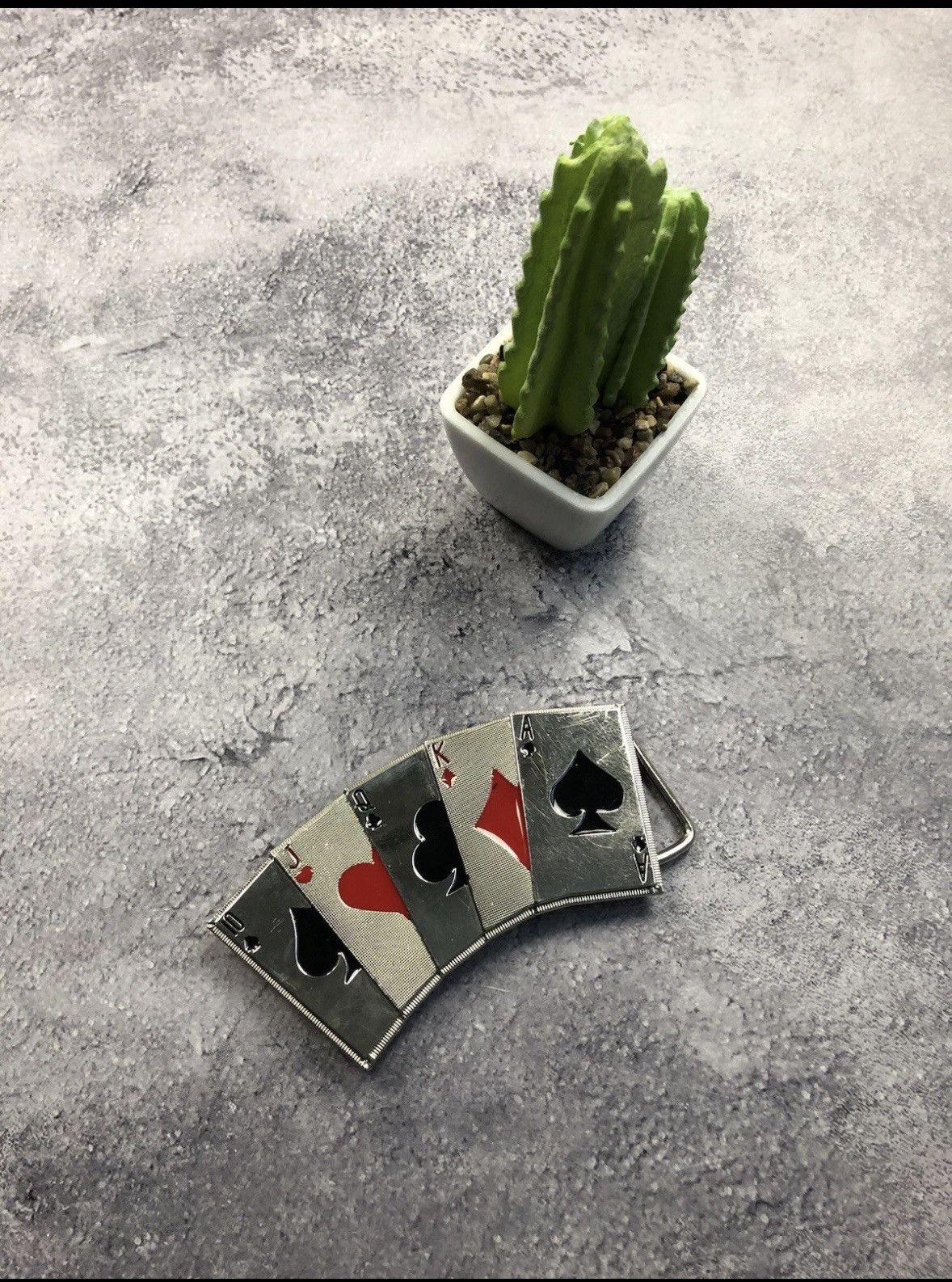 Other BUCKLE Deck of Cards Vintage Streetwear Metal Y2k Punk Goth Size ONE SIZE - 1 Thumbnail