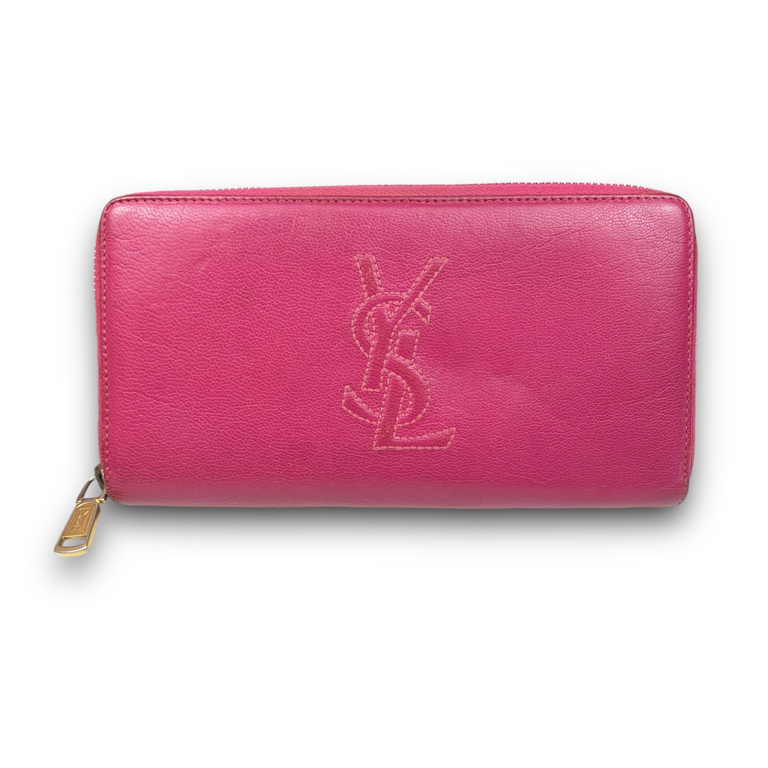 Yves Saint Laurent Yves Saint Laurent - Leather pink wallet Size ONE SIZE - 1 Thumbnail