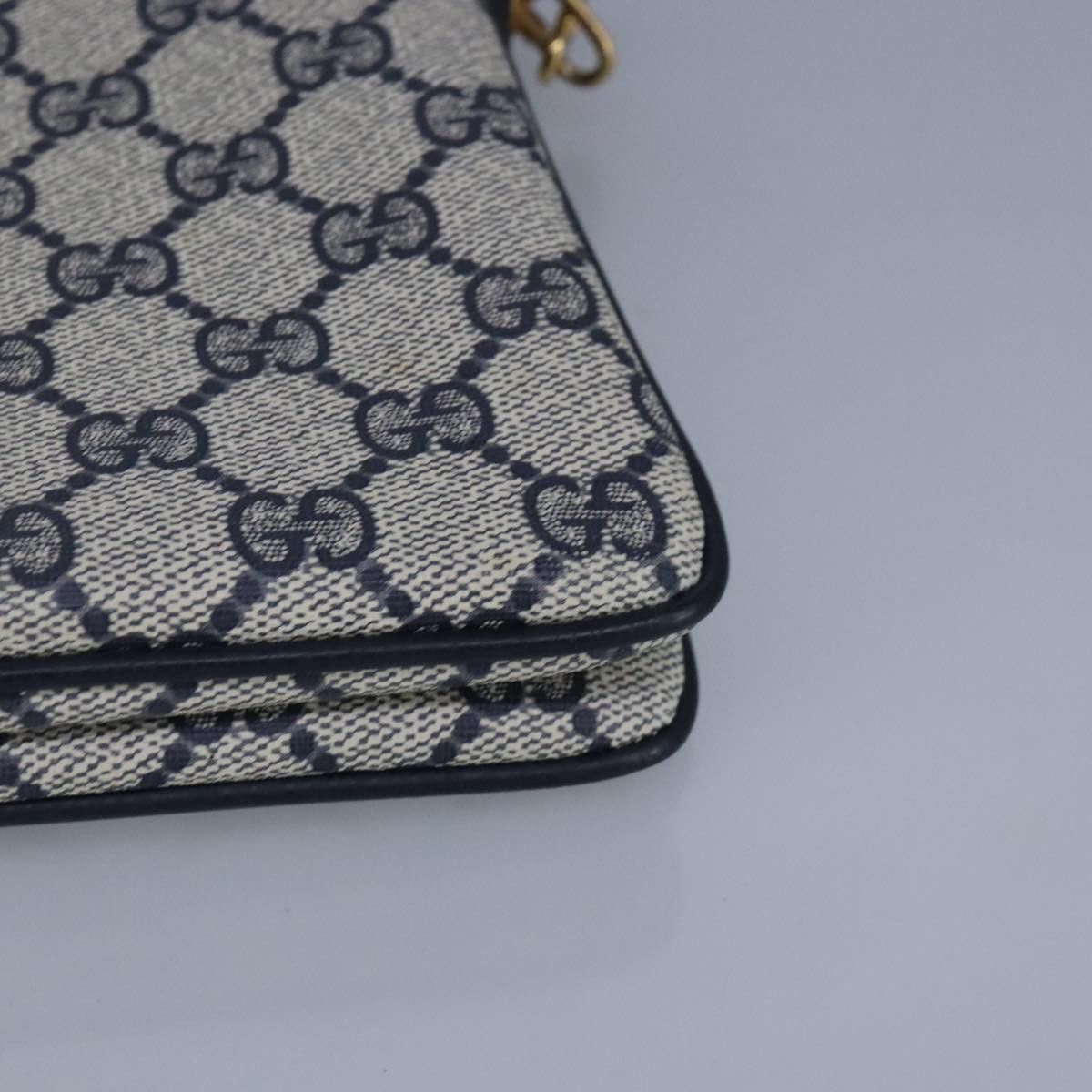 Gucci GUCCI GG Supreme Sherry Line Shoulder Bag Pvc Navy Gold Size ONE SIZE - 11 Thumbnail