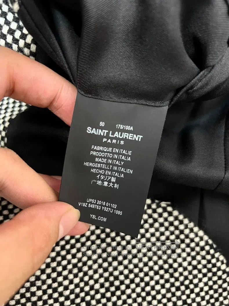 Saint Laurent Paris Saint Laurent SLP Wool Checked Blazer Size US L / EU 52-54 / 3 - 6 Thumbnail