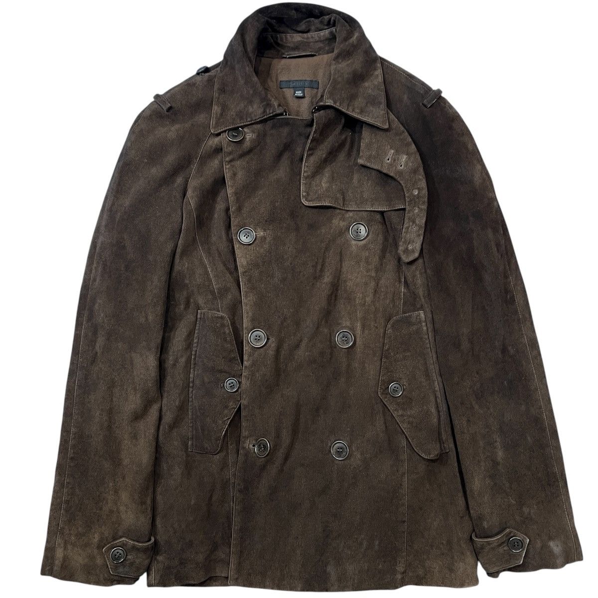Helmut Lang HELMUT LANG 2004AW Suede Leather Coat Jacket Size US S / EU 44-46 / 1 - 5 Thumbnail