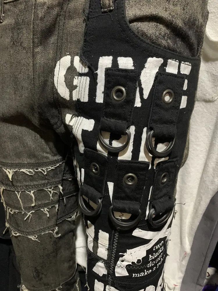 Self Edge Edge Ruppert bondage punk laces up hagi jorts denim Size US 32 / EU 48 - 6 Thumbnail