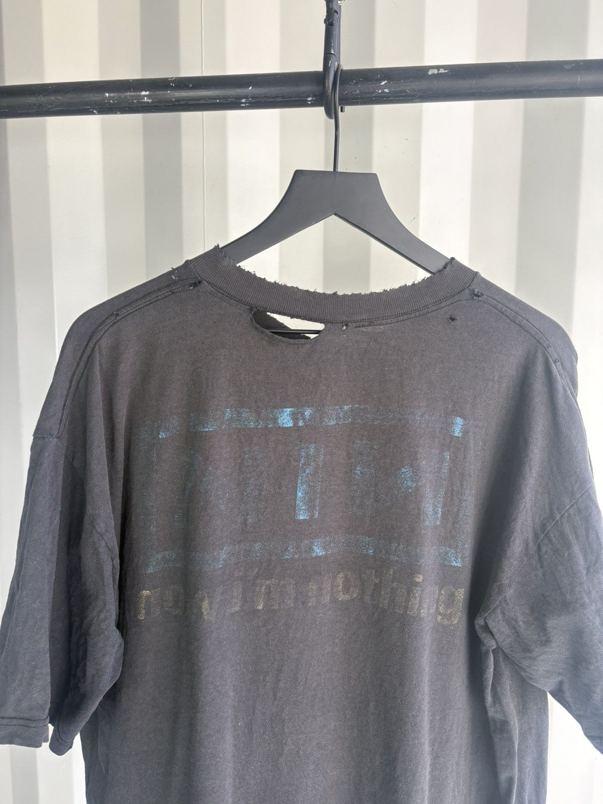 Band Tees Nine Inch Nails Now Im Nothing Thrashed Faded Shirt ERD Size US XL / EU 56 / 4 - 4 Thumbnail