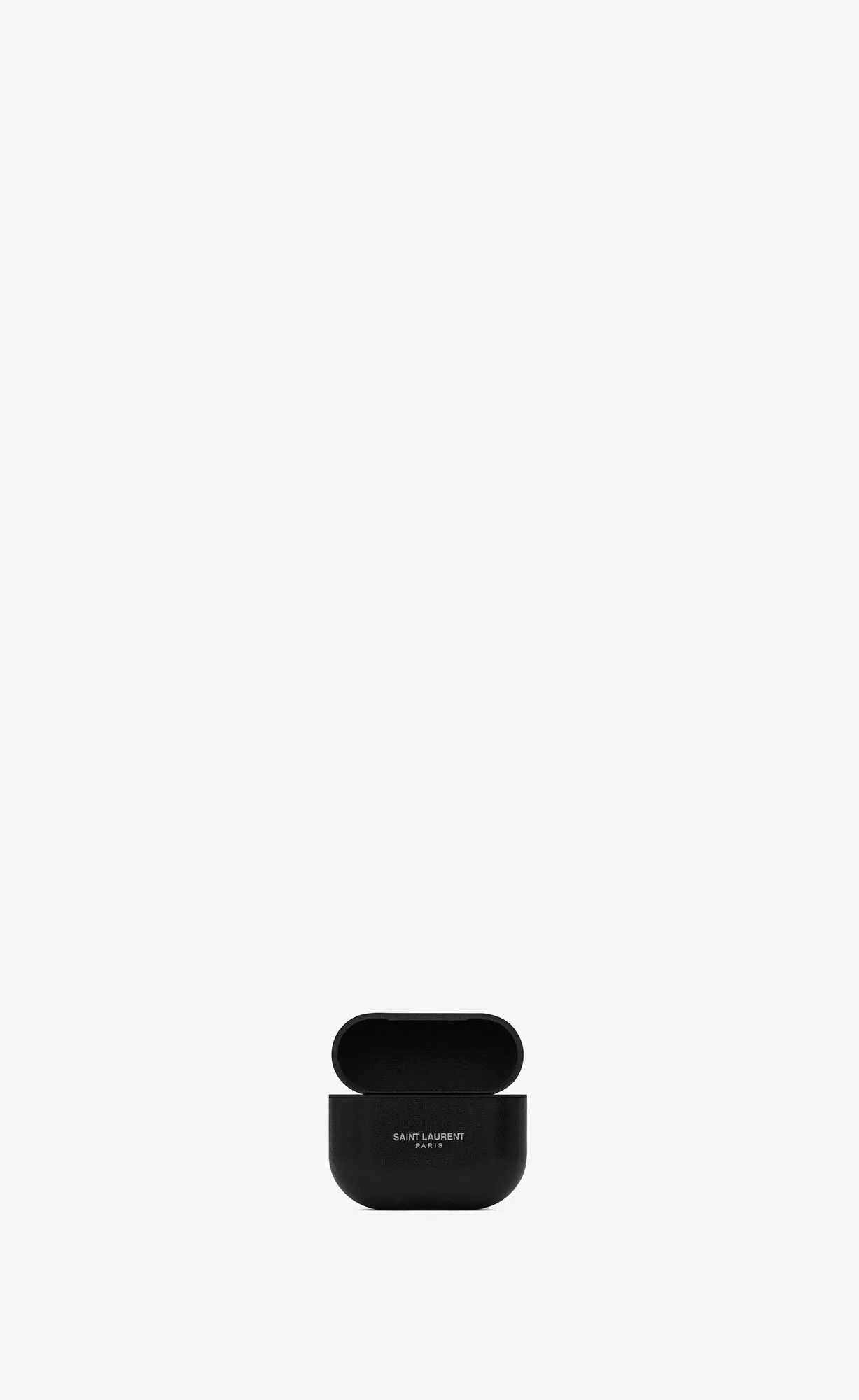 Saint Laurent Paris o1b1hav111224 Size: OS / Airpods 3 Holder Leather in Black Size ONE SIZE - 4 Thumbnail