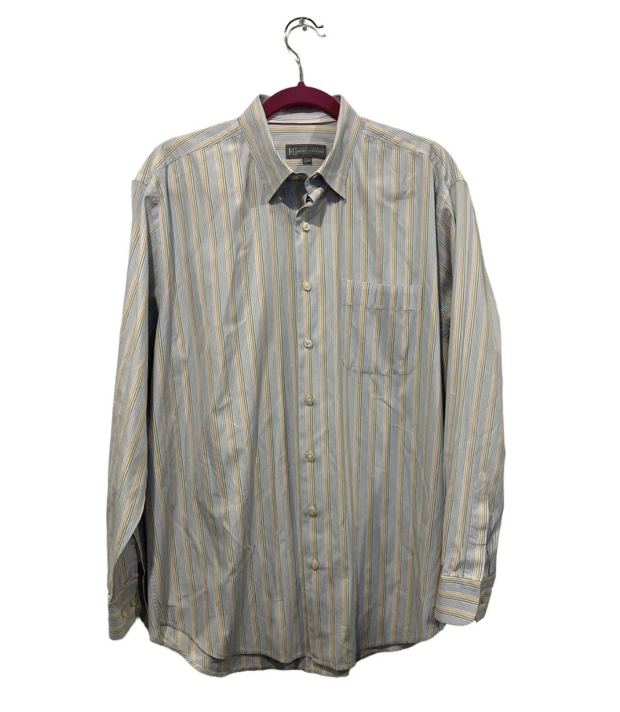 Hickey Freeman Hickey Freeman Men’s Large Button Up Multicolor Striped Size US L / EU 52-54 / 3 - 1 Thumbnail