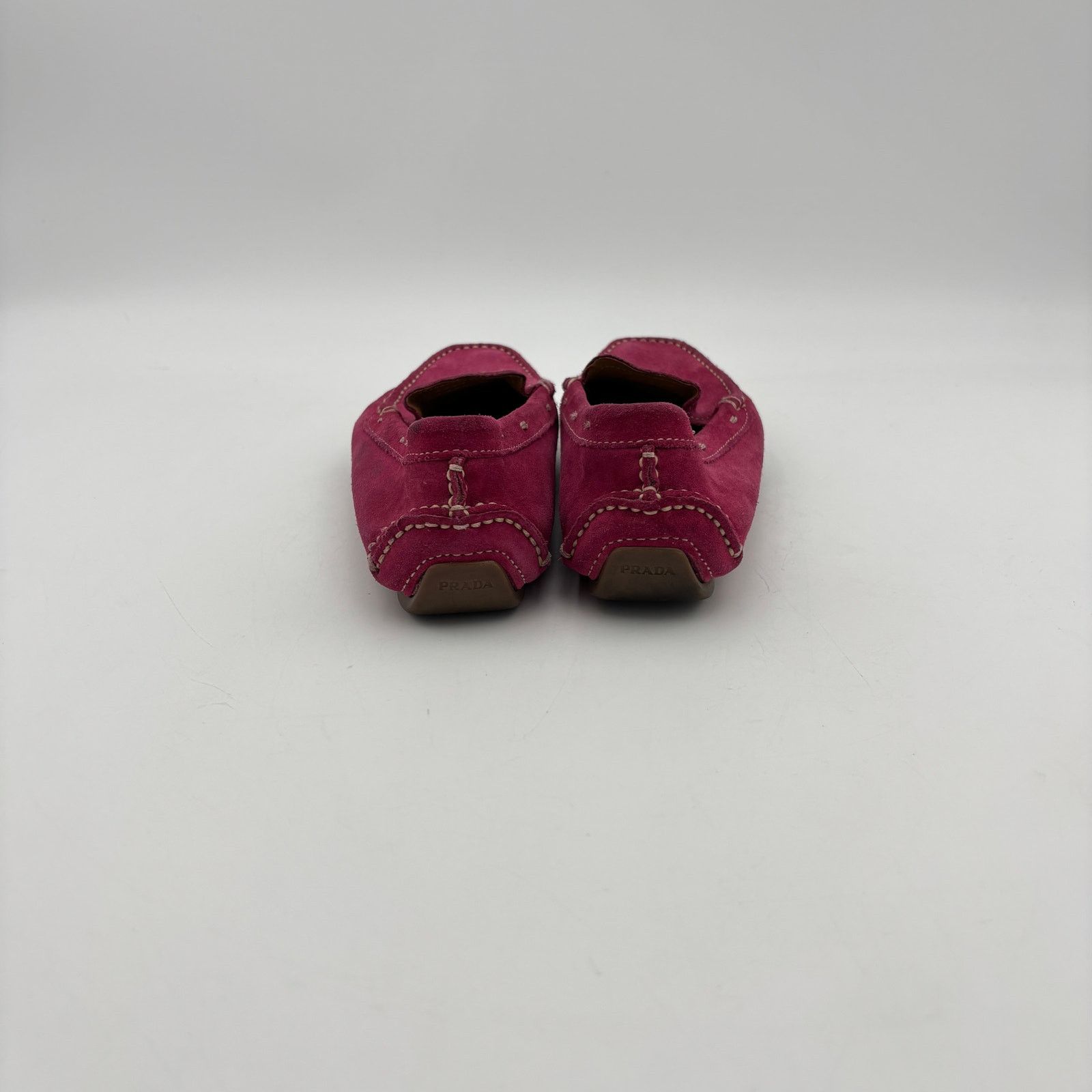 Prada Prada Fuschia Suede Driving Loafers Moccasins Women's 35.5 Size US 5.5 / IT 35.5 - 4 Thumbnail