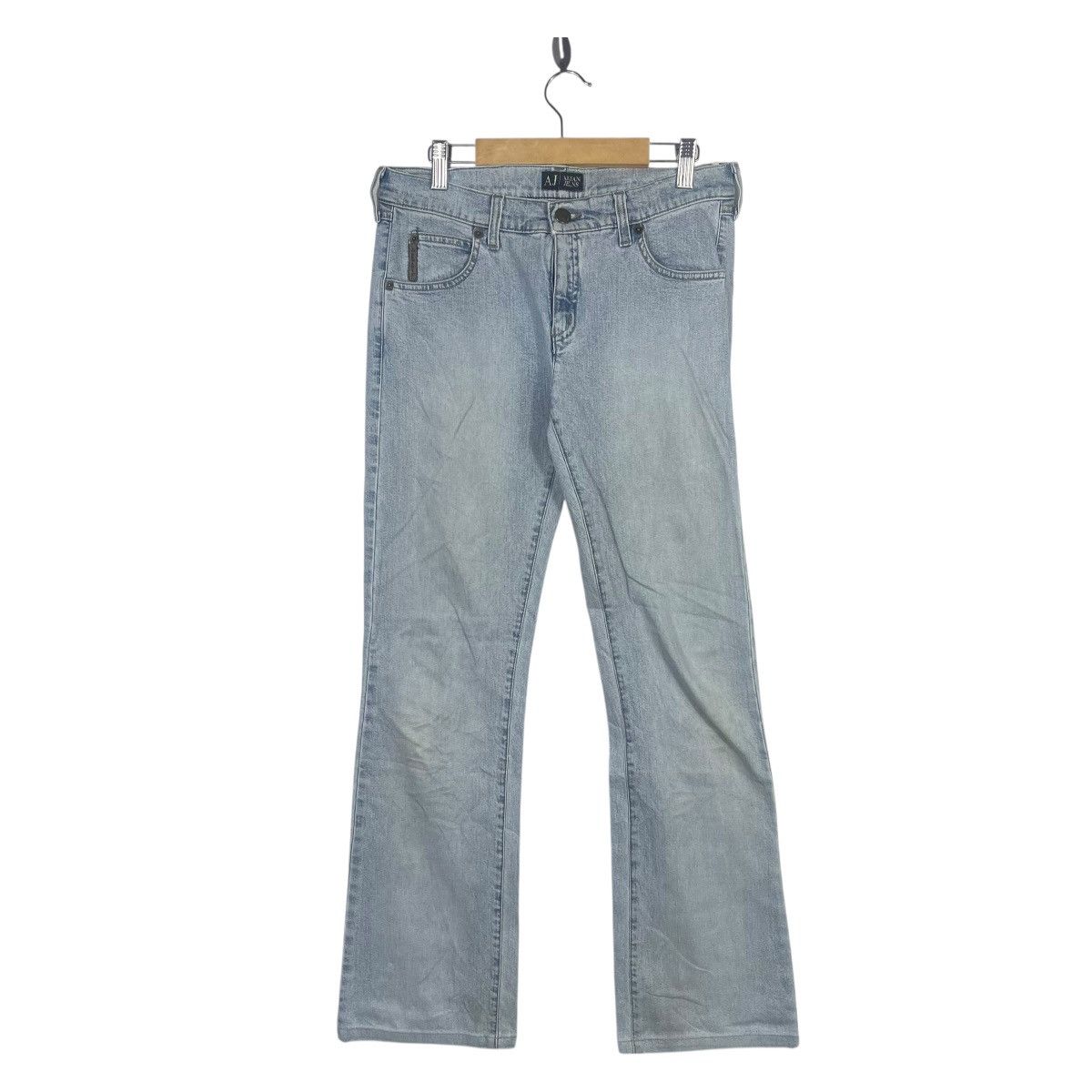 Armani Vintage Armani Jeans AJ Light Wash Bootcut Denim Jeans Italy Size US 28 / EU 44 - 1 Thumbnail