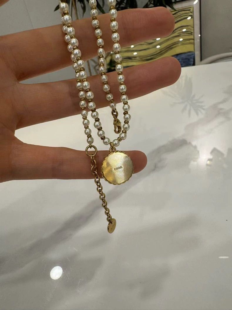Dior Dior Pendant Pearl Necklace for Spring Summer-2506 Size ONE SIZE - 2 Thumbnail