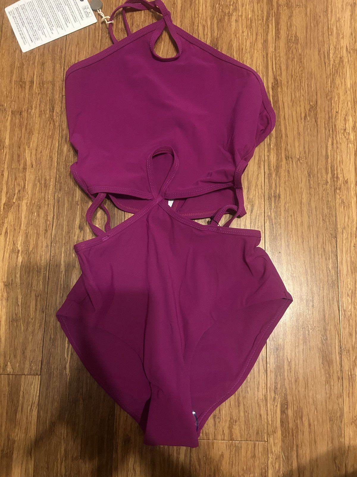 Christopher Esber CHRISTOPHER ESBER Cutout halterneck swimsuit Magenta Size XS / US 0-2 / IT 36-38 - 6 Thumbnail