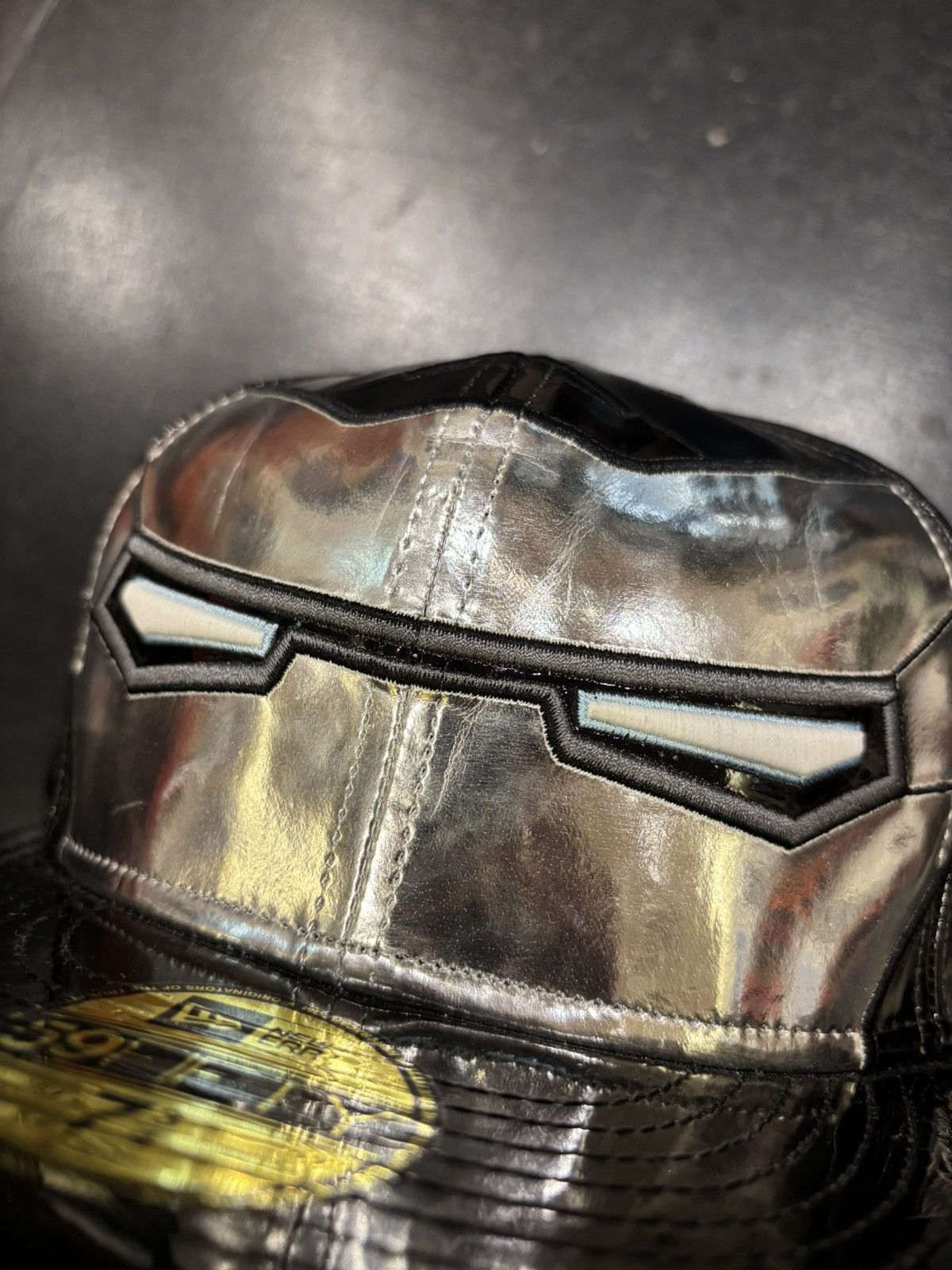 New Era New Era War Machine Iron Man Patent Leather Hat Size ONE SIZE - 2 Thumbnail