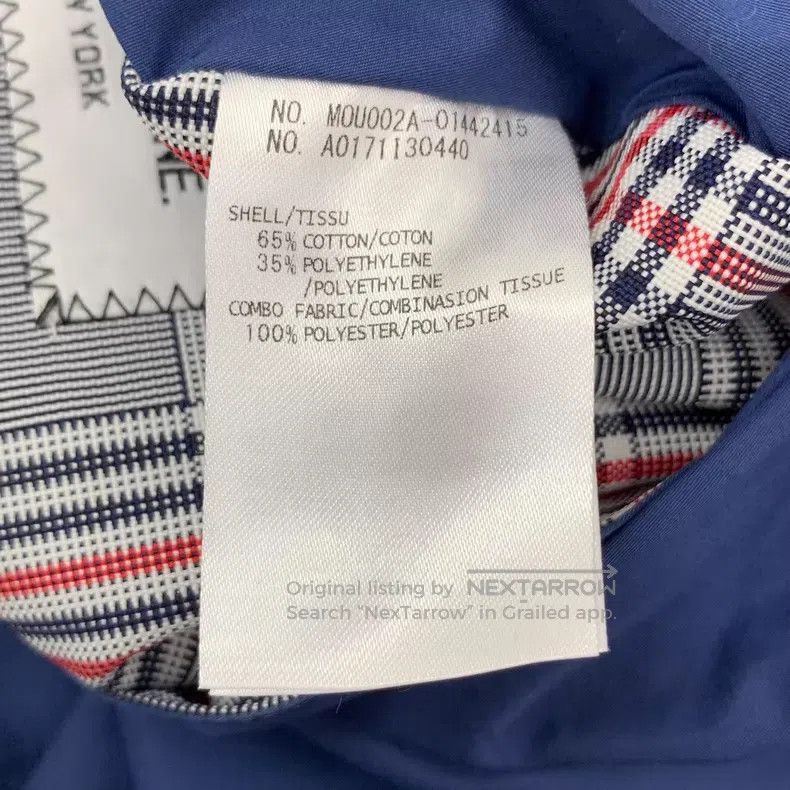 Thom Browne Thom Browne Blue Plaid Cotton Lapel Single Breasted Long S Size US S / EU 44-46 / 1 - 7 Thumbnail