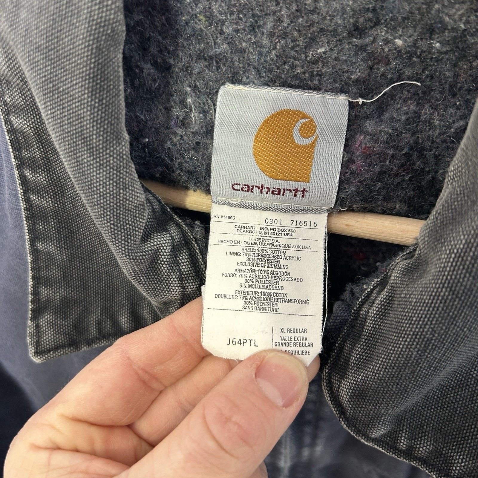 Carhartt Vintage Carhartt Blanket-Lined Detroit Jacket “Petrol” J64 Size US XL / EU 56 / 4 - 16 Thumbnail