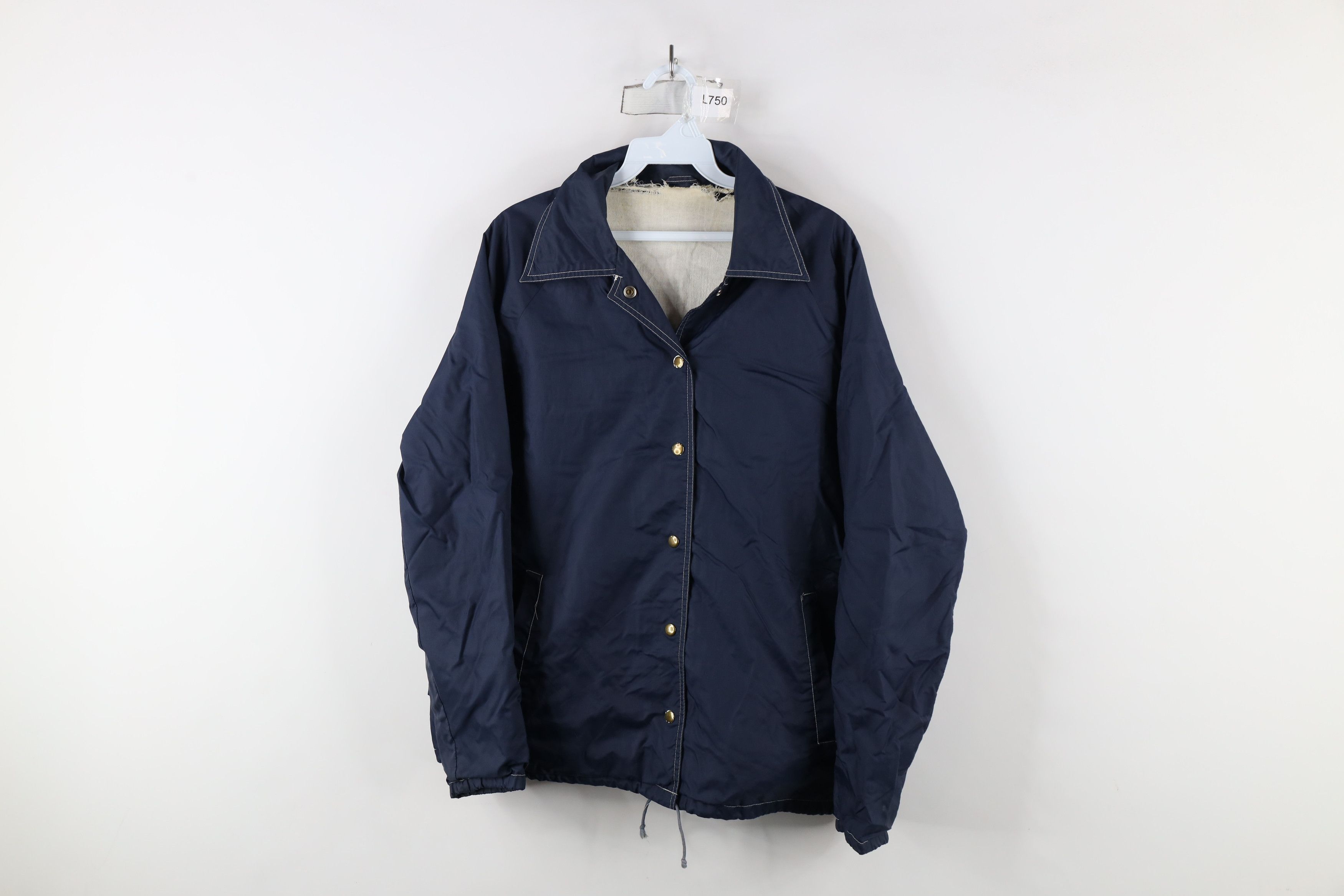 Vintage Vintage 70s Streetwear Lined Coaches Coach Jacket Blue USA Size US L / EU 52-54 / 3 - 1 Thumbnail