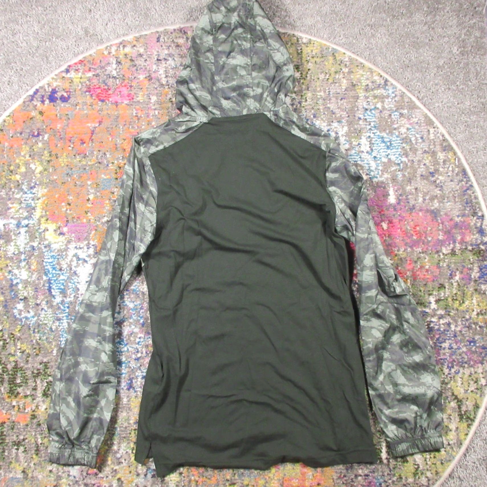 Under Armour Under Armour Hooded Windbreaker Men S Camouflage 1/2 Zip Stretch Anorak Jacket, Green, XS? Size US S / EU 44-46 / 1 - 2 Thumbnail