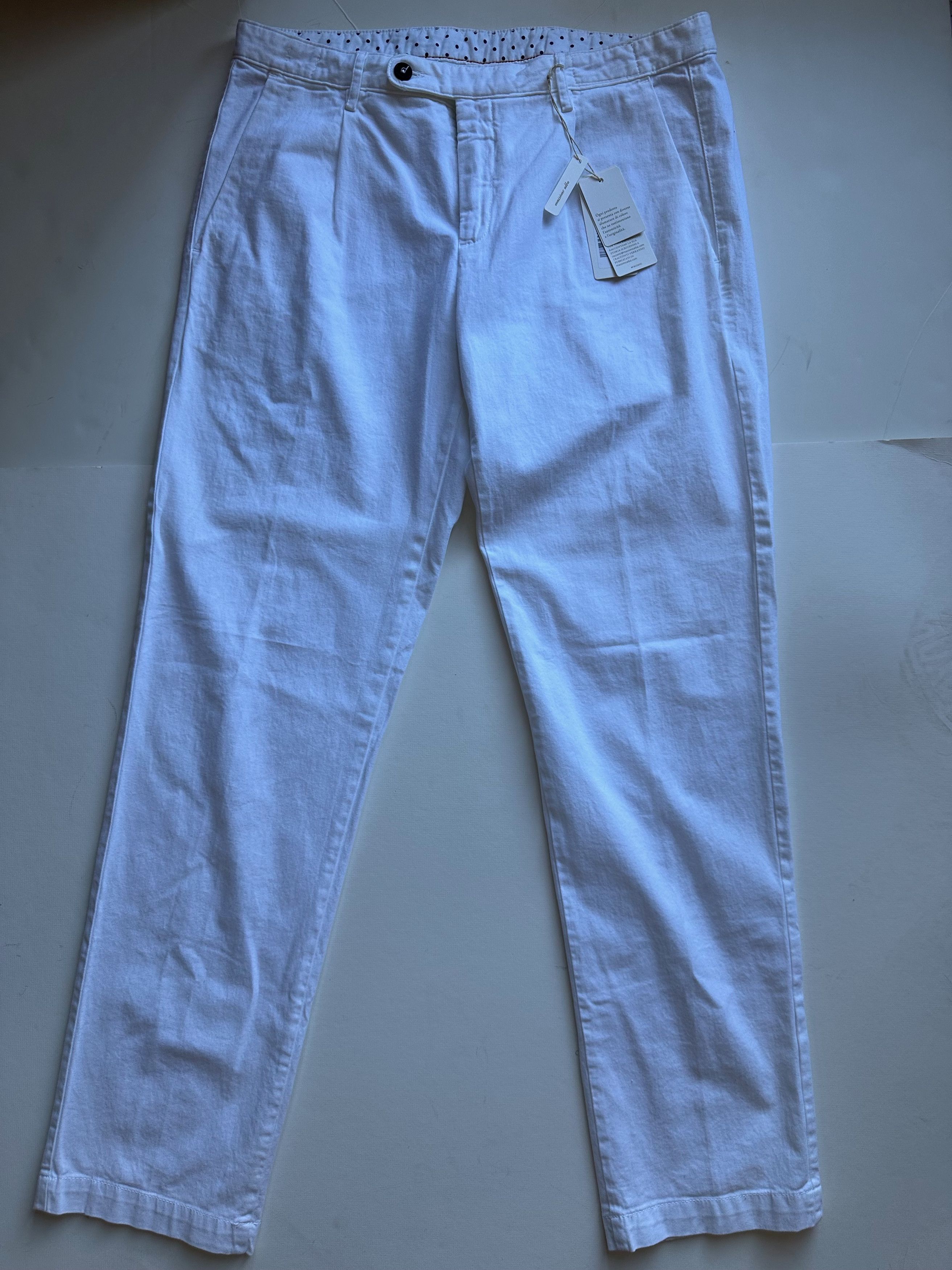 Massimo Alba Massimo Alba Cotton-Blend Pants - White - Size 54 (NWT) Size US 38 / EU 54 - 1 Thumbnail