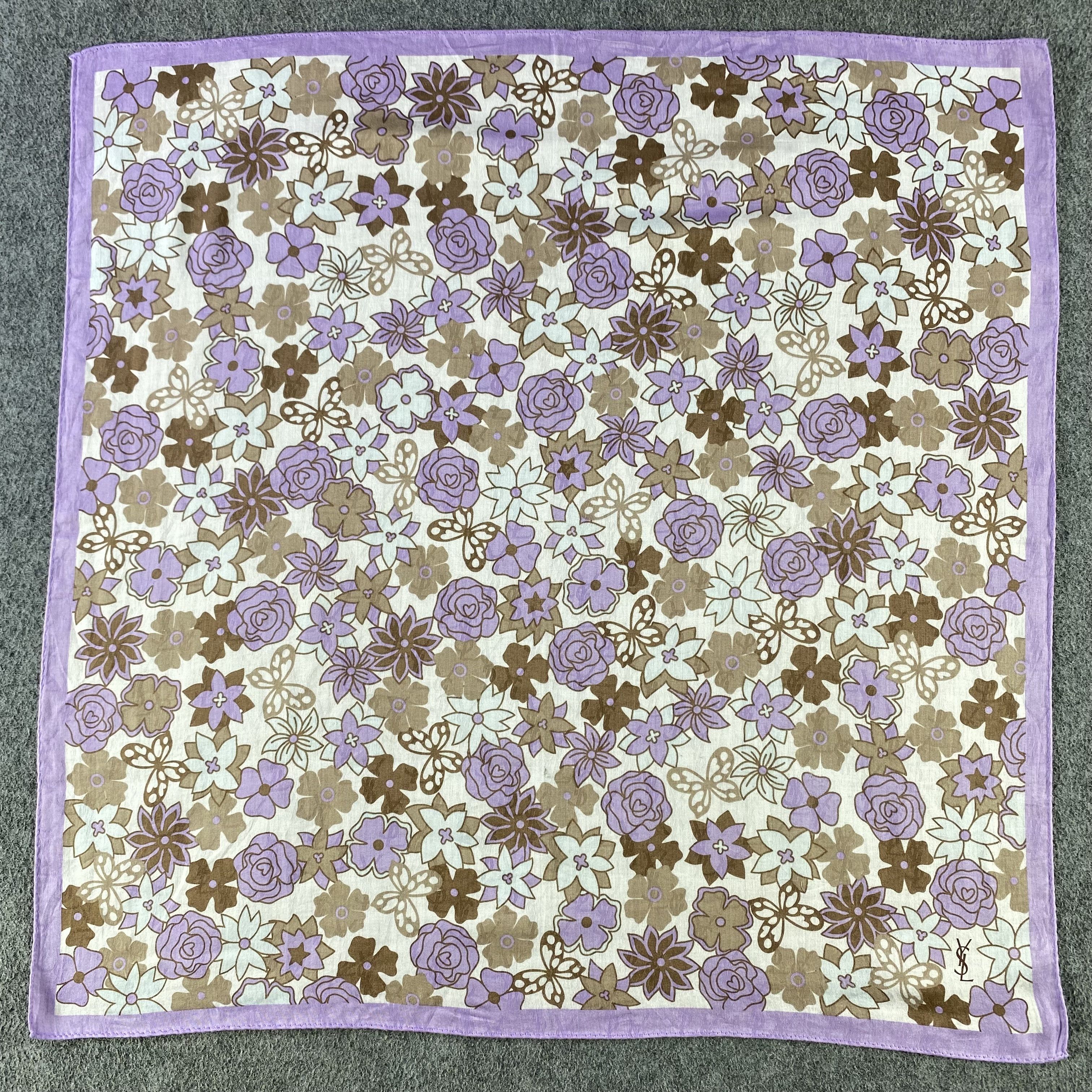 Vintage × Yves Saint Laurent Yves Saint Laurent Handkerchief/Neckerchief/Bandana HC725 Size ONE SIZE - 1 Thumbnail