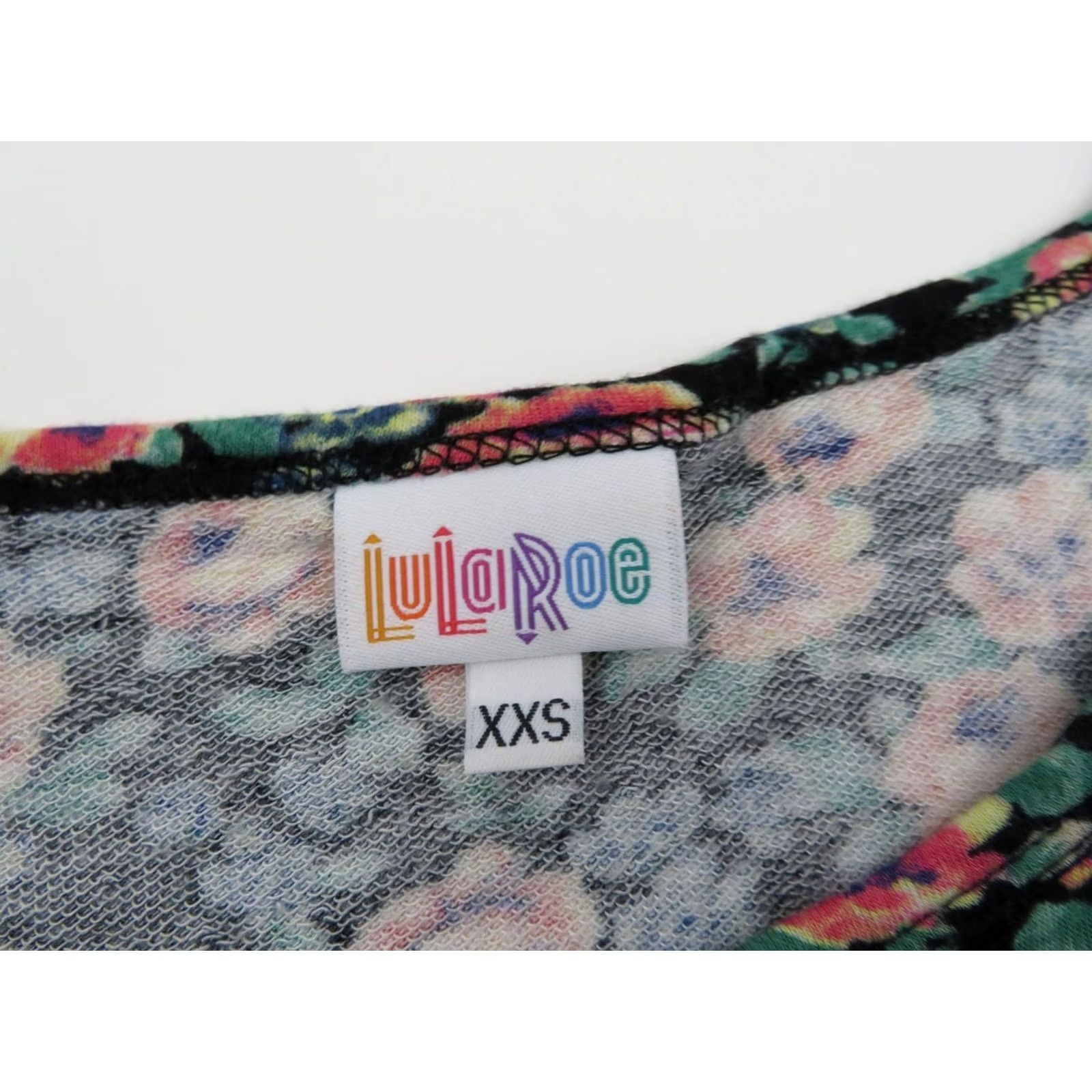 Vintage LuLaRoe Julia Dress 2XS Black Floral Flowers Bodycon Unicorn EUC Size XXS / US 00 / IT 34 - 6 Thumbnail