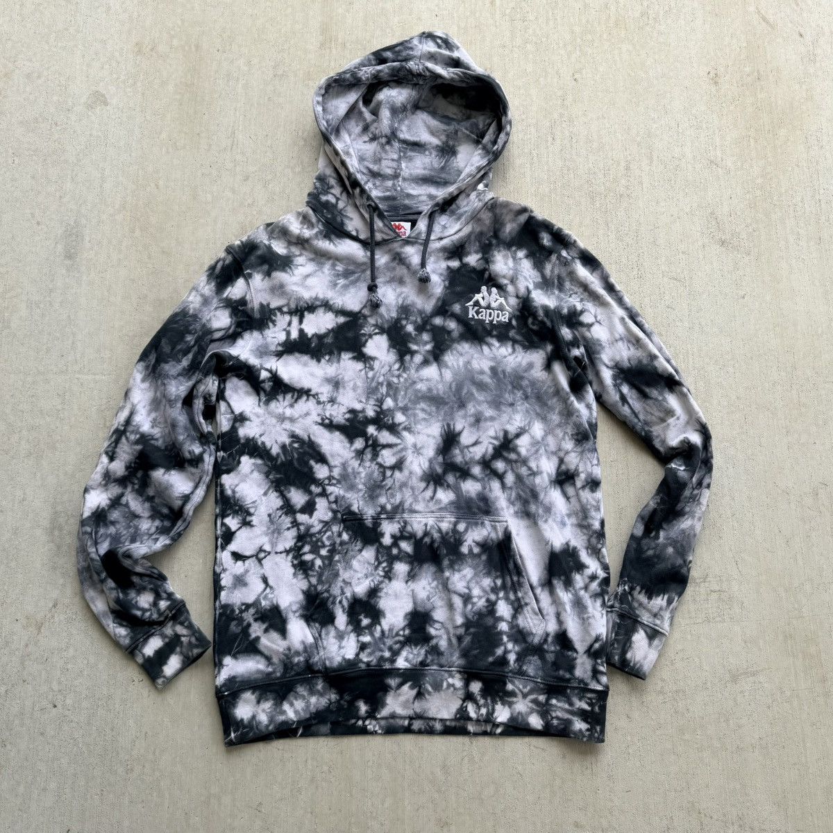 Kappa Kappa Coutro Hoodie Tie Dye Gray Black Men Size Large Size US L / EU 52-54 / 3 - 1 Thumbnail