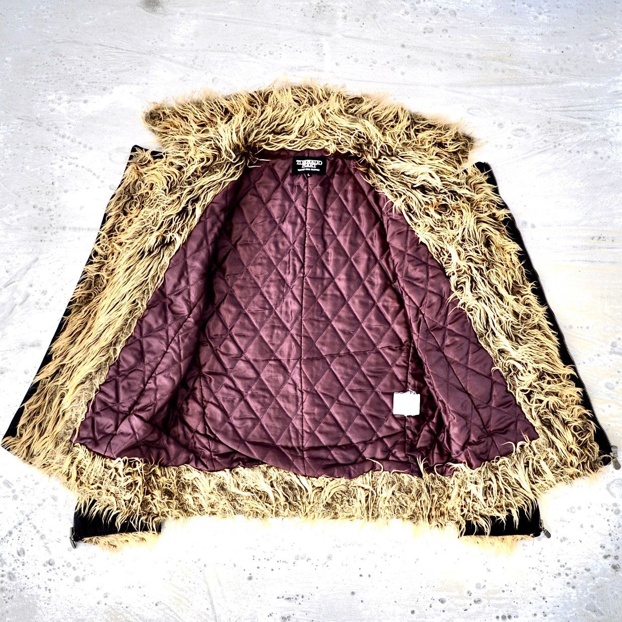Japanese Brand × Le Grande Bleu (L.G.B.) × Tornado Mart Tornado Mart - Early 00s Double Rider Micro Suede Fur Jacket Size US M / EU 48-50 / 2 - 3 Thumbnail