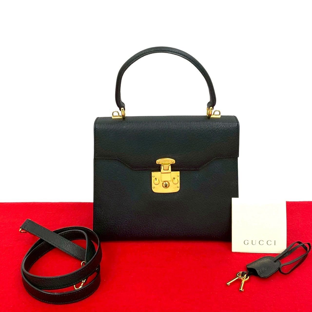 Gucci Gucci Gucci Lady Lock Leather 2way Handbag Leather Shoulder Bag DUTY FREE for USA Size ONE SIZE - 1 Thumbnail