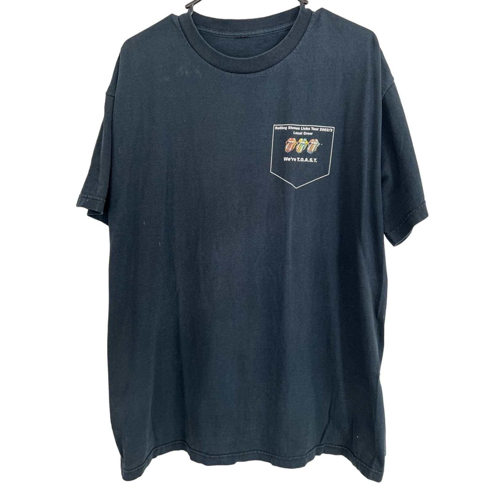 Band Tees The Rolling Stones Vintage 2002 Tour Stage Crew Shirt RARE Size US XL / EU 56 / 4 - 1 Thumbnail