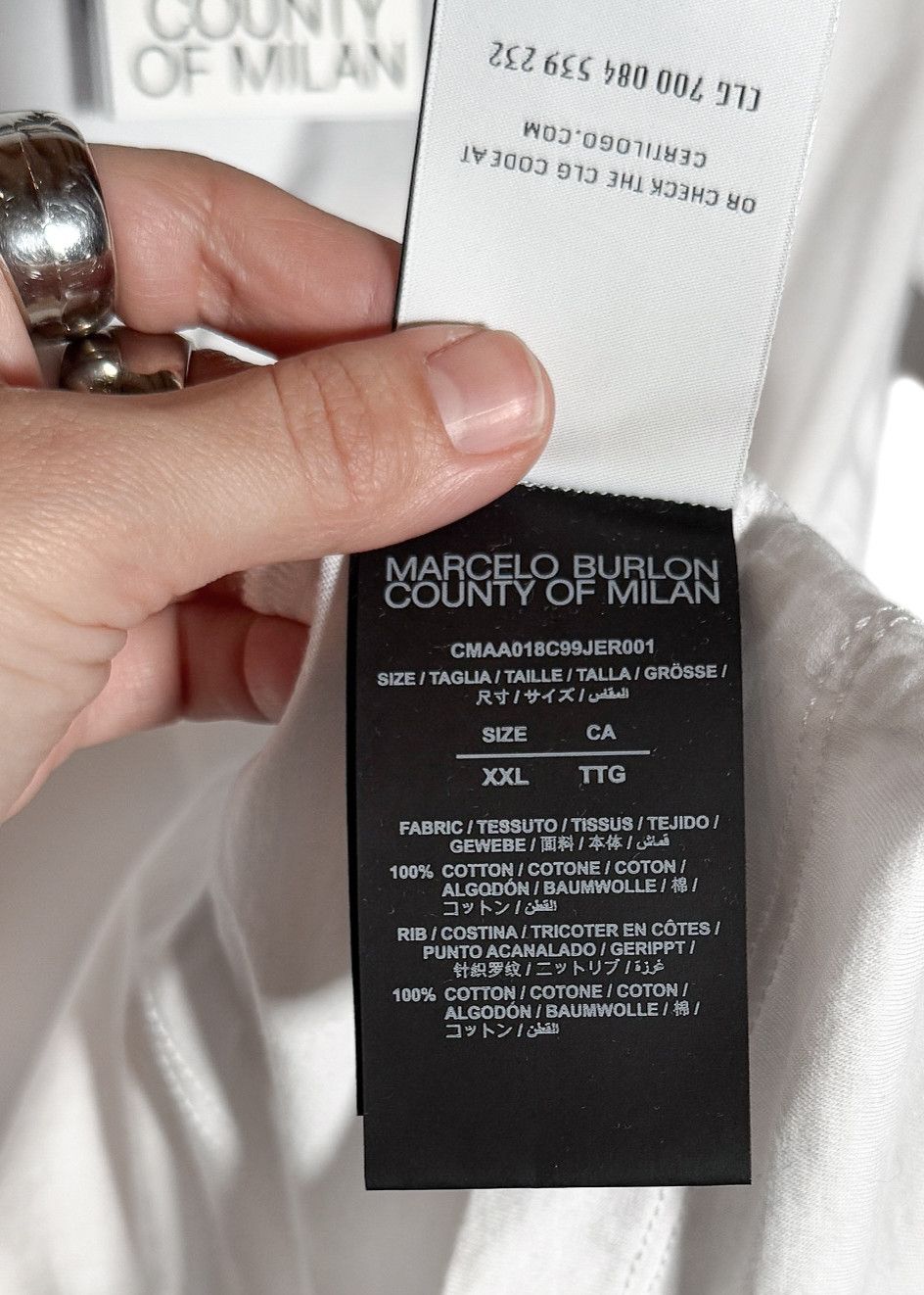 Marcelo Burlon Marcelo Burlon Black Wing Print White T-shirt Size US XXL / EU 58 / 5 - 10 Thumbnail