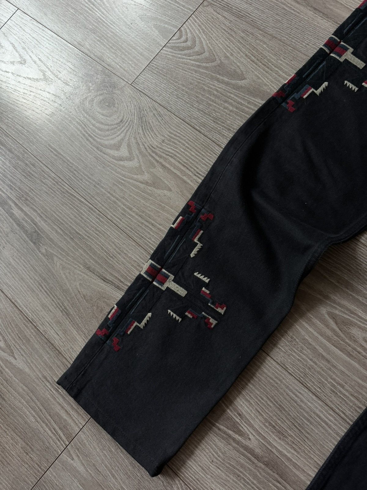 Isabel Marant Isabel Marant x H&M Embroidered Western Black Denim Jeans Size US 33 - 9 Thumbnail