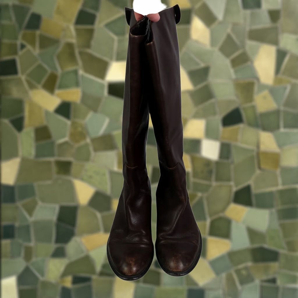 Franco Sarto Franco Sarto Rider Boots Knee High Leather Brown 8 Women Riding Boot Zip 1" heel 17" height 15" calf Southwestern Casual Fall Winter Spring Size US 8 / IT 38 - 1 Thumbnail