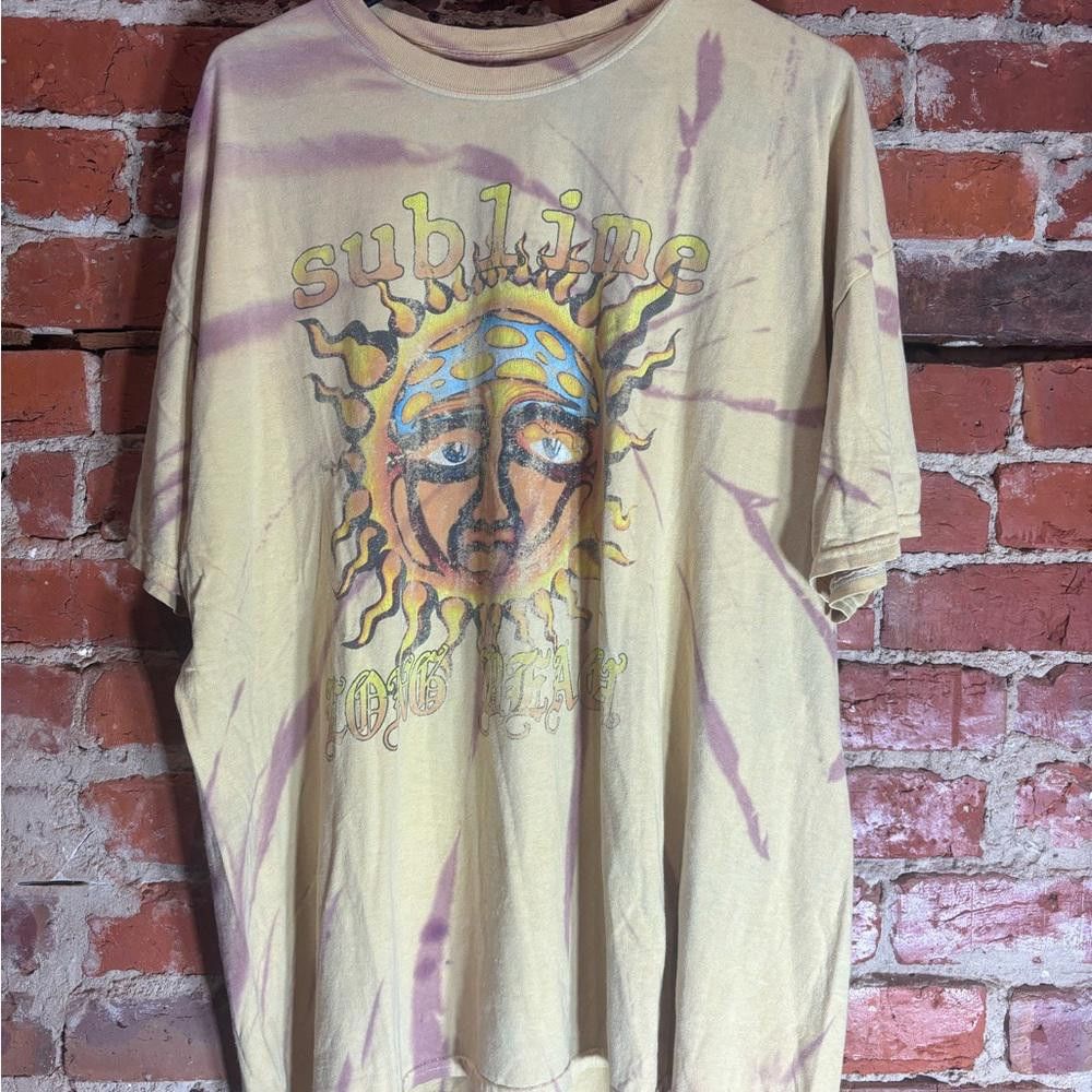 Designer Sublime X-Large yellow tiedye graphic preowned tshirt Size US XL / EU 56 / 4 - 2 Thumbnail