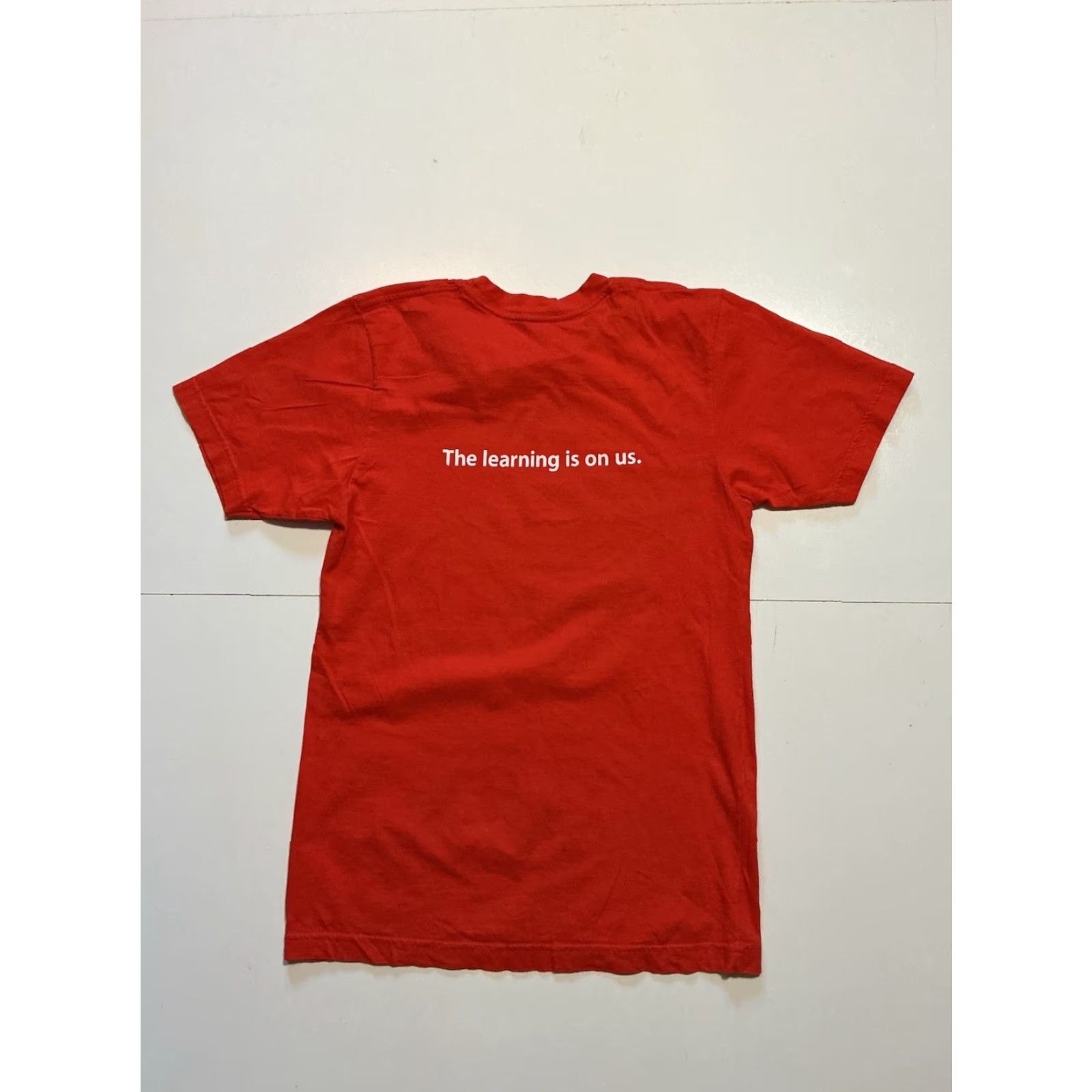 American Apparel VINTAGE Apple Camp The Learning Is On Us American Apparel T-Shirt S Mens Orange Logo Graphic Short Sleeve Small Size US S / EU 44-46 / 1 - 2 Thumbnail