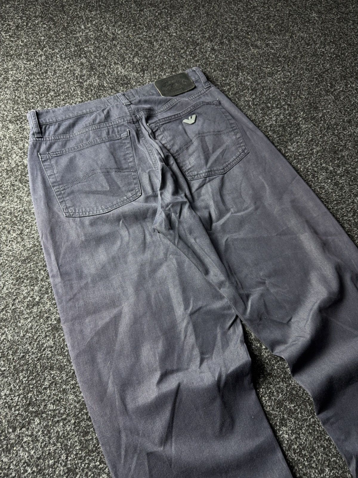 Armani 90s Armani Jeans Washed Faded Blue Straight Fit Denim Pants Size US 30 / EU 46 - 16 Thumbnail