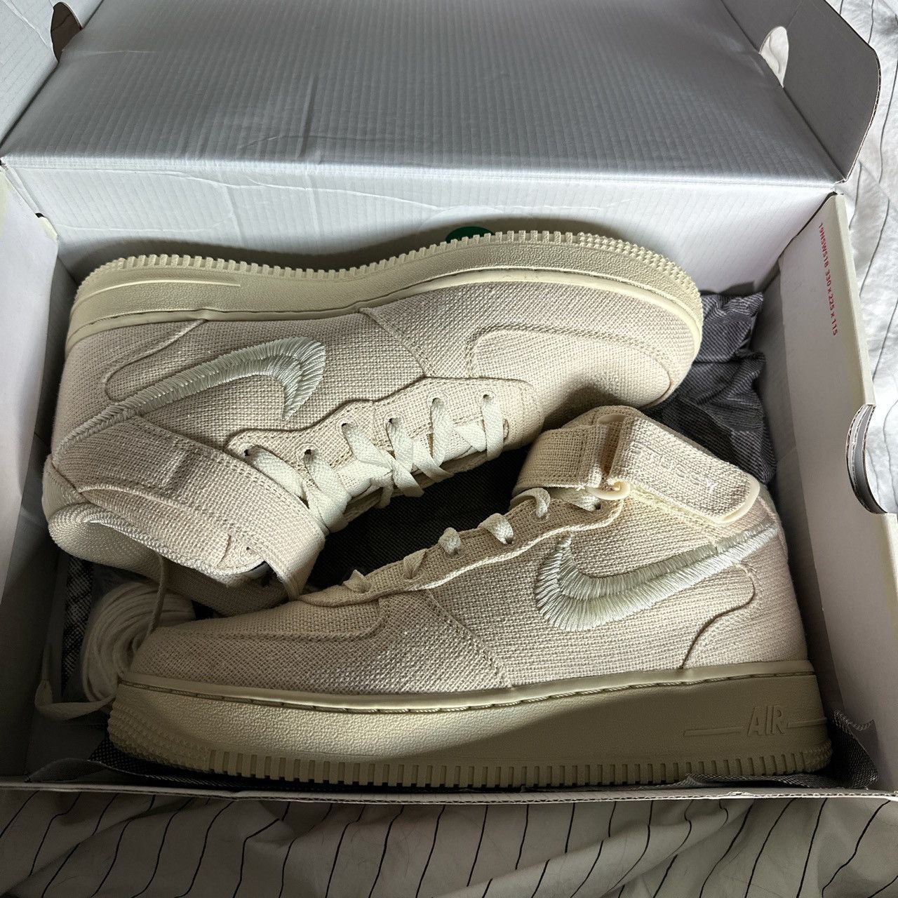 Nike Stussy Air Force 1 Mid (UNDS) SZ 7.5 | Grailed