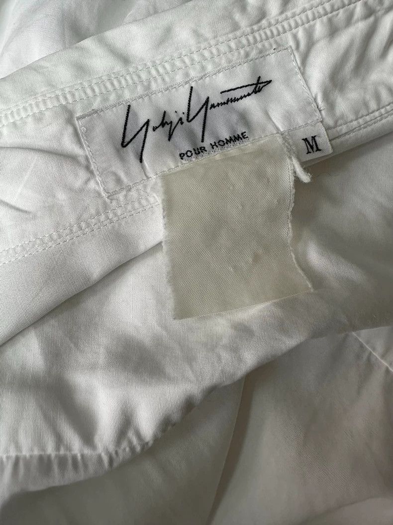 Yohji Yamamoto Yohji Yamamoto 94aw white cotton shirt with pointed collar Size US M / EU 48-50 / 2 - 7 Thumbnail