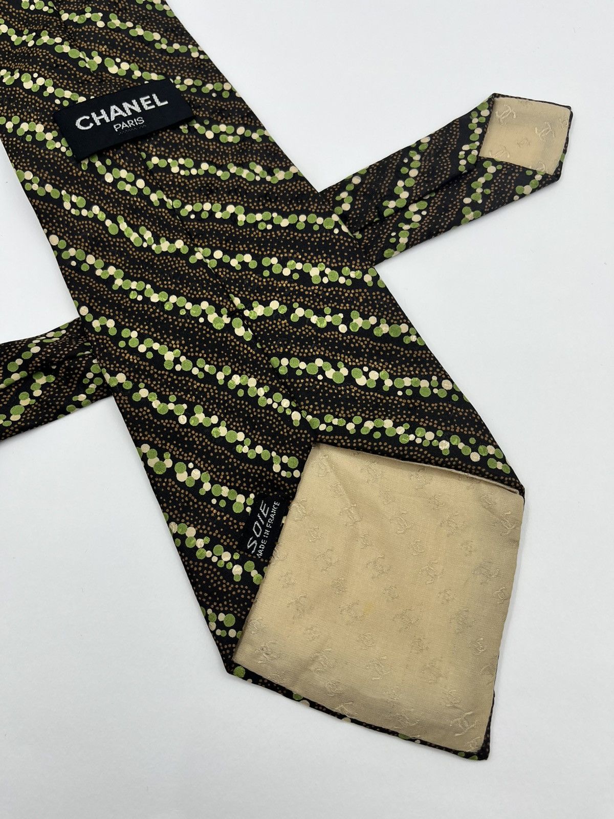 Chanel Vintage Men’s Silk Tie – Chanel (Soie, Made in France) Size ONE SIZE - 15 Thumbnail