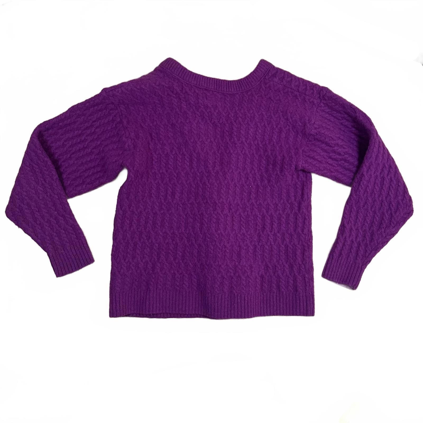 Pendleton Pendleton Women Sweater Cardigan Purple Vintage Cable Knit Size M / US 6-8 / IT 42-44 - 2 Thumbnail