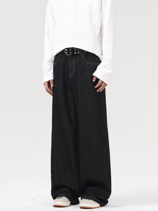 Japanese Brand Men's high-street retro casual wide-leg jeans Size US 32 / EU 48 - 2 Thumbnail