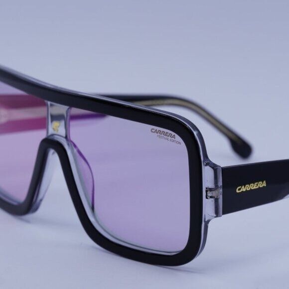 Carrera Carrera FLAGLAB 14 07C5 TE Sunglasses Black Shield Frame Size ONE SIZE - 5 Thumbnail