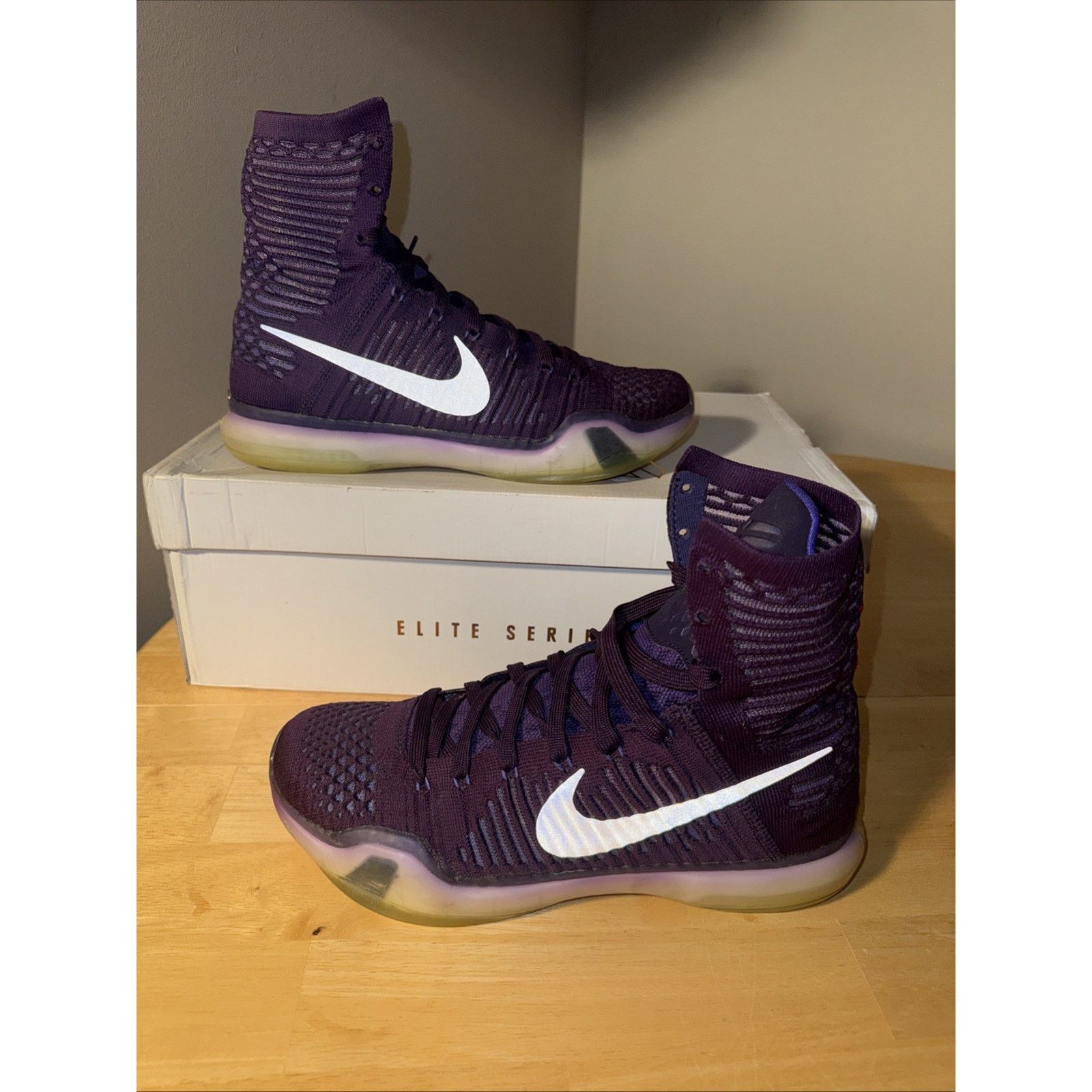 Nike Kobe X ELITE GRND Purple/RFLCT Slvr-prsn VLT Size 10.5 Size US 8.5 / EU 41-42 - 1 Thumbnail