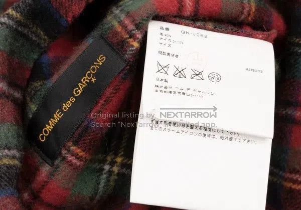 Comme des Garcons Comme des Garcons Red Retro Plaid Long Vest Size S / US 4 / IT 40 - 9 Thumbnail