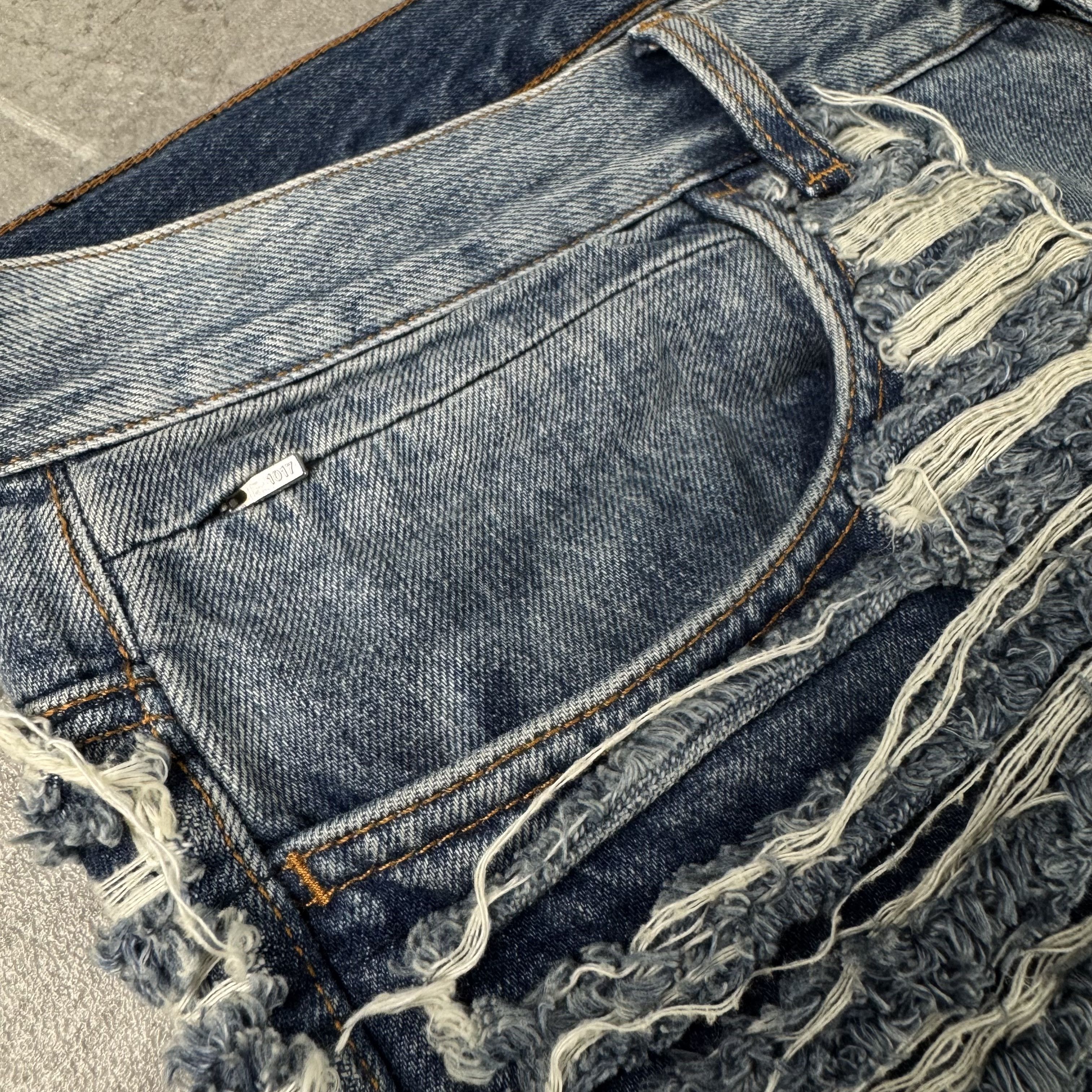 1017 ALYX 9SM × Blackmeans 1017 ALYX 9SM BLACKMEANS Shredded Denim Distressed Jeans Size US 34 / EU 50 - 17 Thumbnail