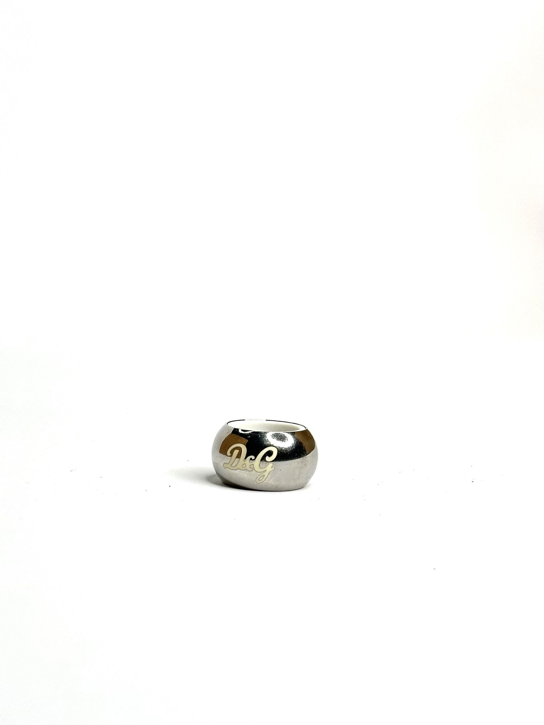 Dolce & Gabbana D&G Silver steel bijouterie Icon Logo ring Size ONE SIZE - 1 Thumbnail