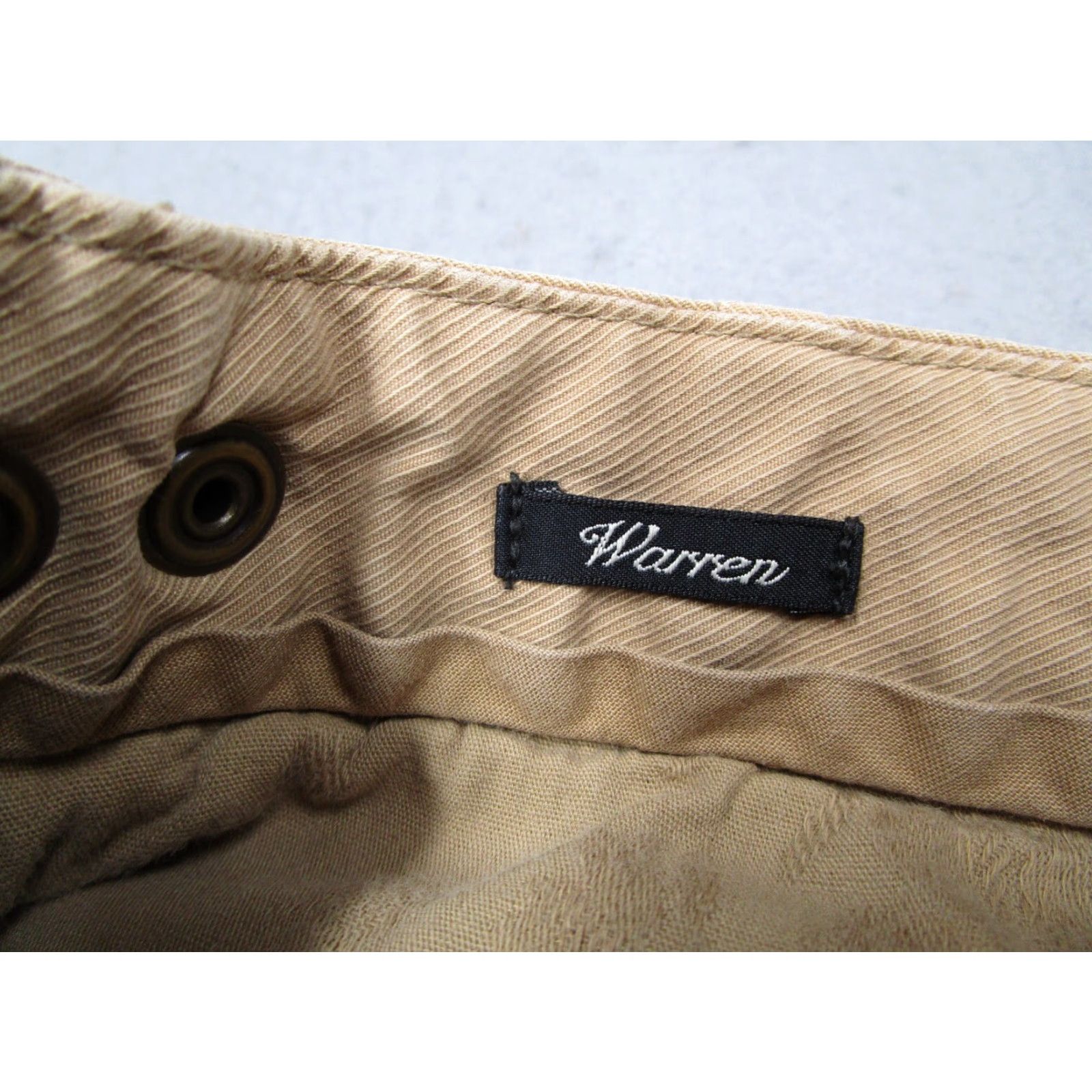 Scotch & Soda SCOTCH & SODA Mens Warren Khaki Pants 33x32 Straight Slim Beige Cotton Blend 5-Pocket Logo Vintage: No Men Size US 31 - 5 Thumbnail