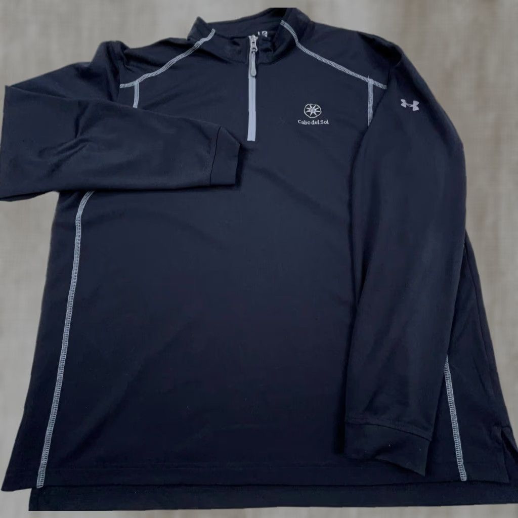 Under Armour Under Armour Shirt Men Large Black White Tee Pull Over Performance Golf Club Size US L / EU 52-54 / 3 - 1 Thumbnail