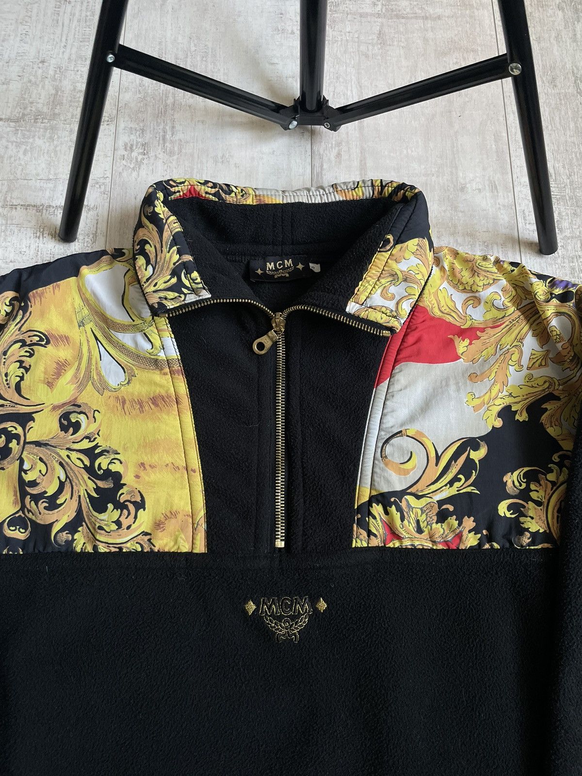 MCM Vintage 90’s MCM Fleece 1/4 Zip Sweater Barocco RARE Size US L / EU 52-54 / 3 - 3 Thumbnail
