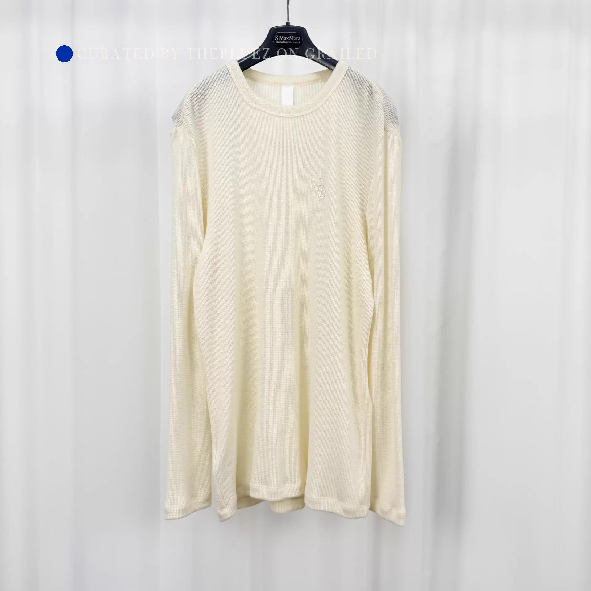 Chrome Hearts Waffle Embroidered Long Sleeve Tee in Beige Size US XL / EU 56 / 4 - 1 Thumbnail