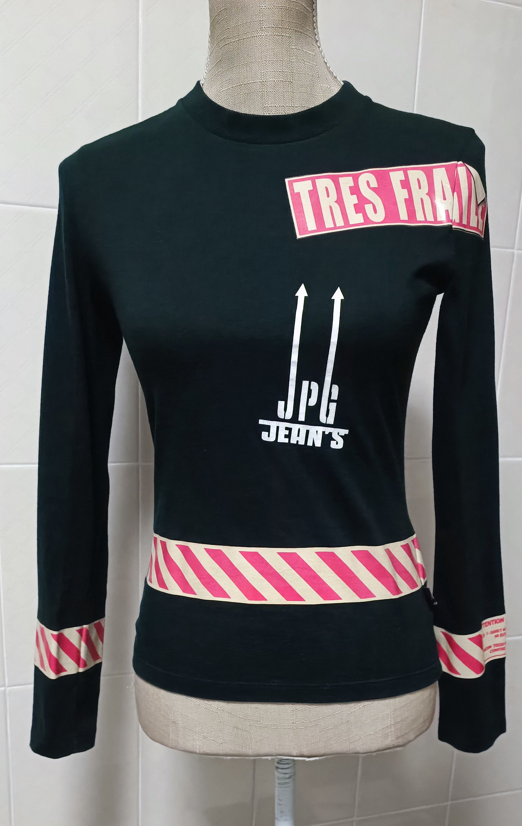 Jean Paul Gaultier 2003 - Fragile logo top - JPG-JEANS - Collection number 6 Size S / US 4 / IT 40 - 1 Thumbnail