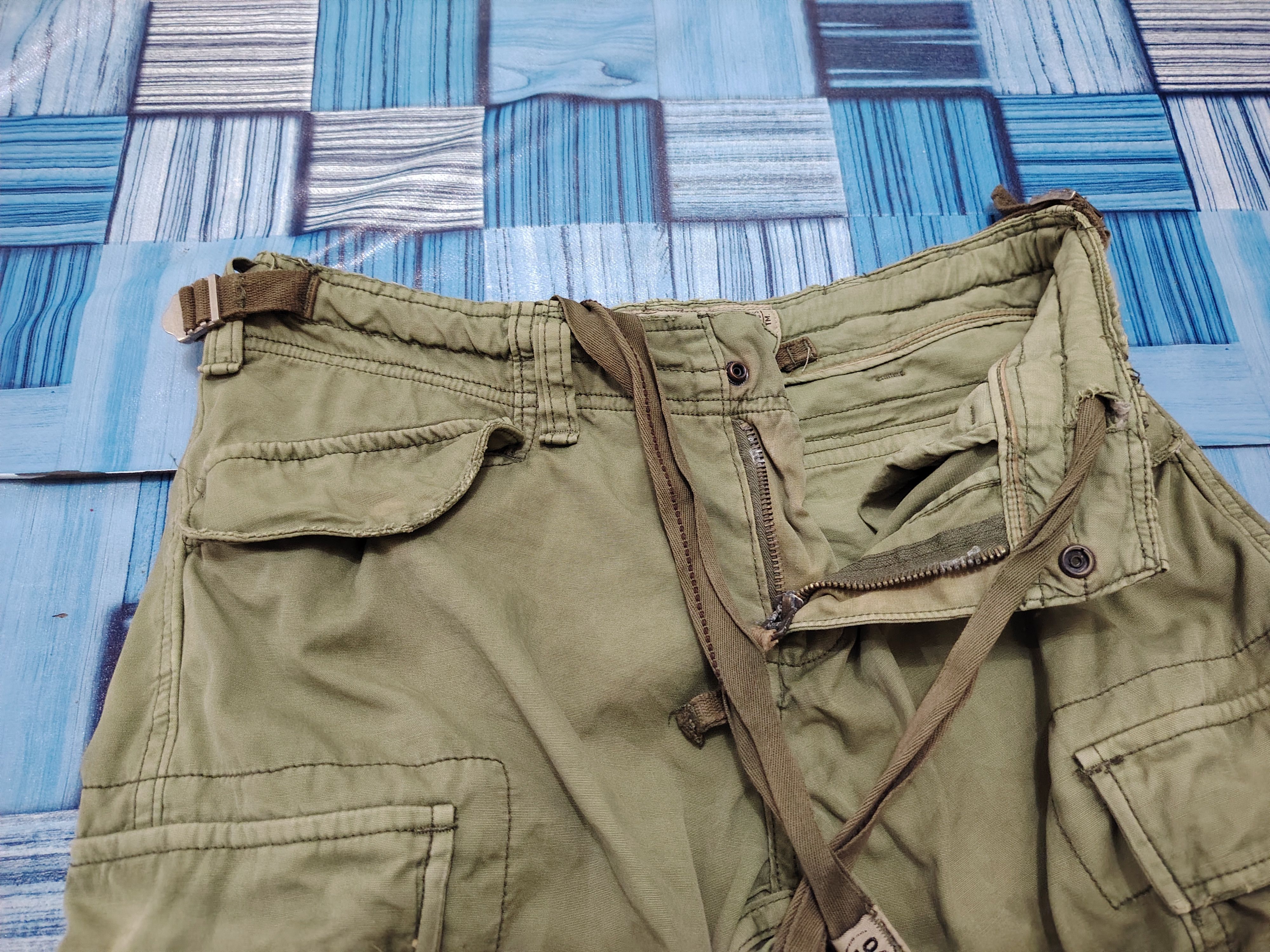Abercrombie & Fitch Vtg Abercrombie & Fitch Cargo Military Pants Style Size US 29 - 9 Thumbnail