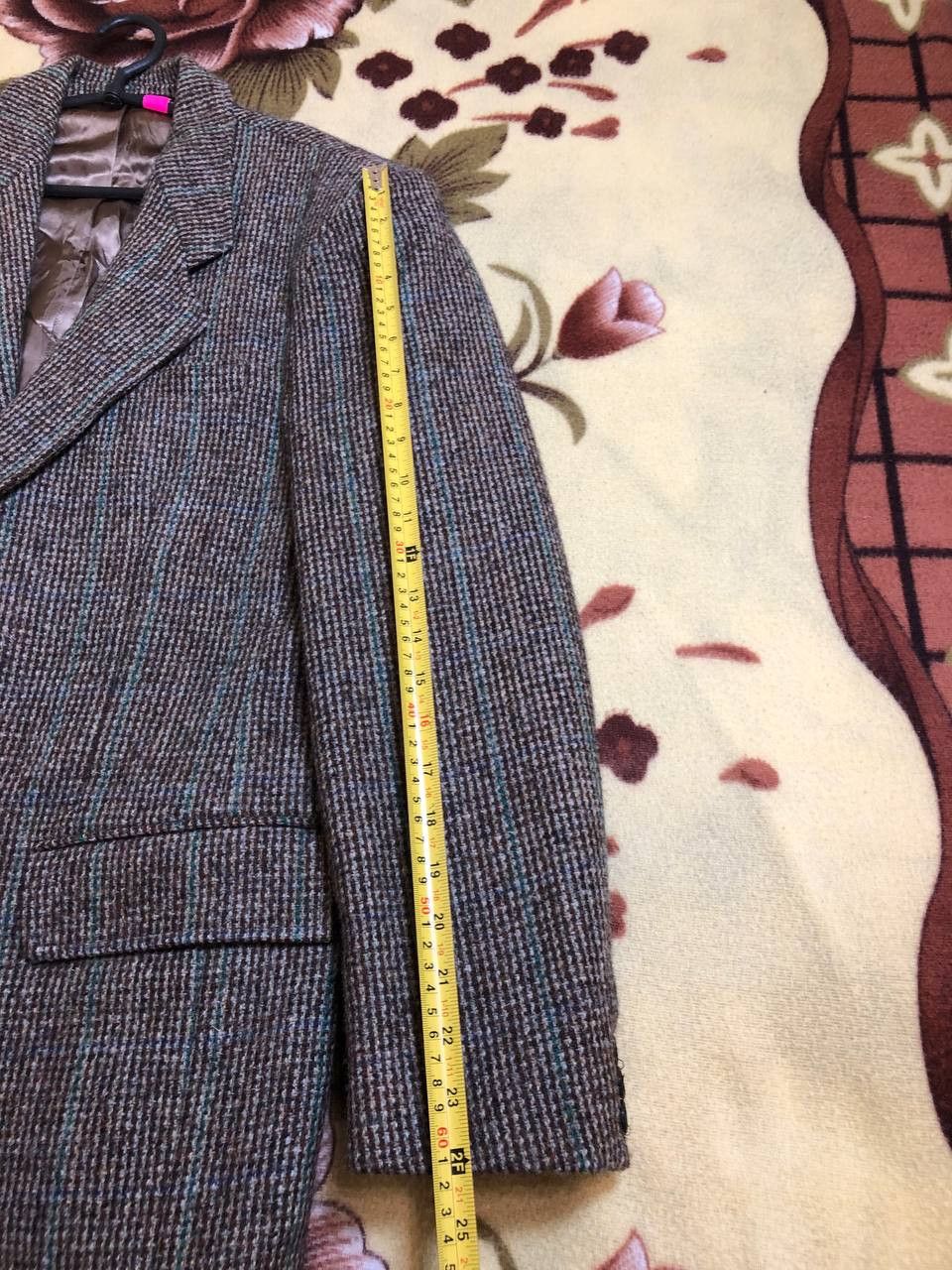 Harris Tweed Kingdum Meakers Piccadilly Harris Tweed Blazer Vintage 1960s Size US L / EU 52-54 / 3 - 4 Thumbnail